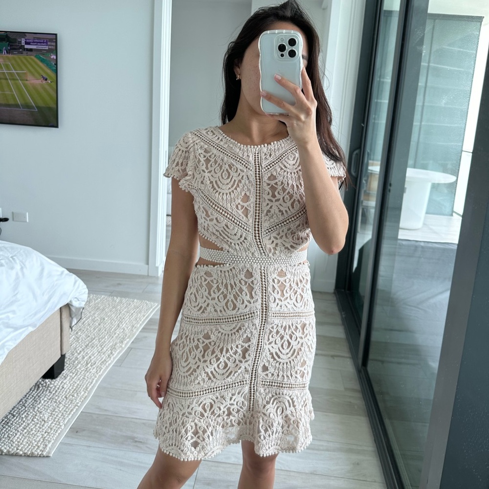 Lace Mini Cutout Dress